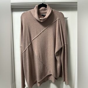 H by Halston Women's Cowl Neck Sweater in mauve